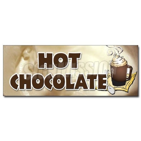 HOT CHOCOLATE DECAL Sticker Cocoa Flavor Maker Supplies Equipment